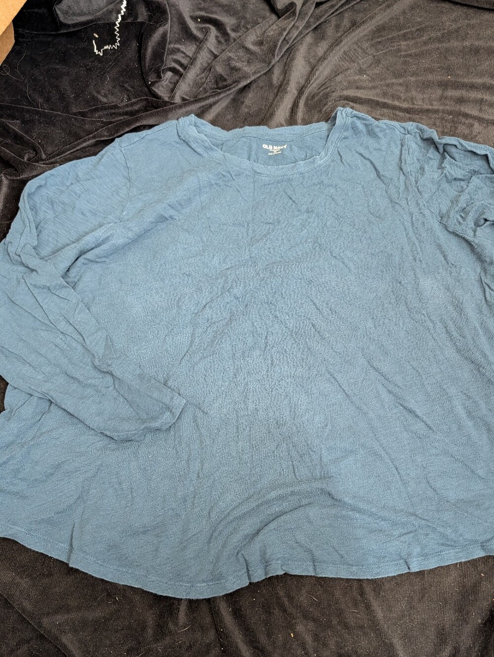 Old Navy Men's Long-Sleeve Crewneck Shirt - Teal Blue